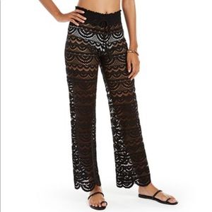 Solid Crochet Cover-Up Pants